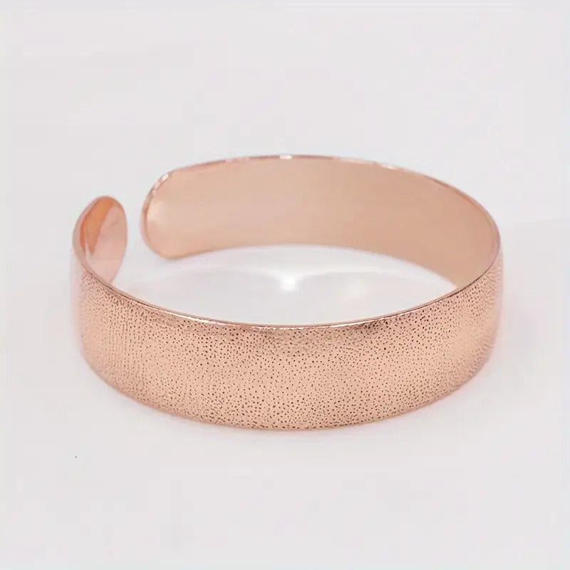 Dokulu Minimalist Stil Bakır Bileklik